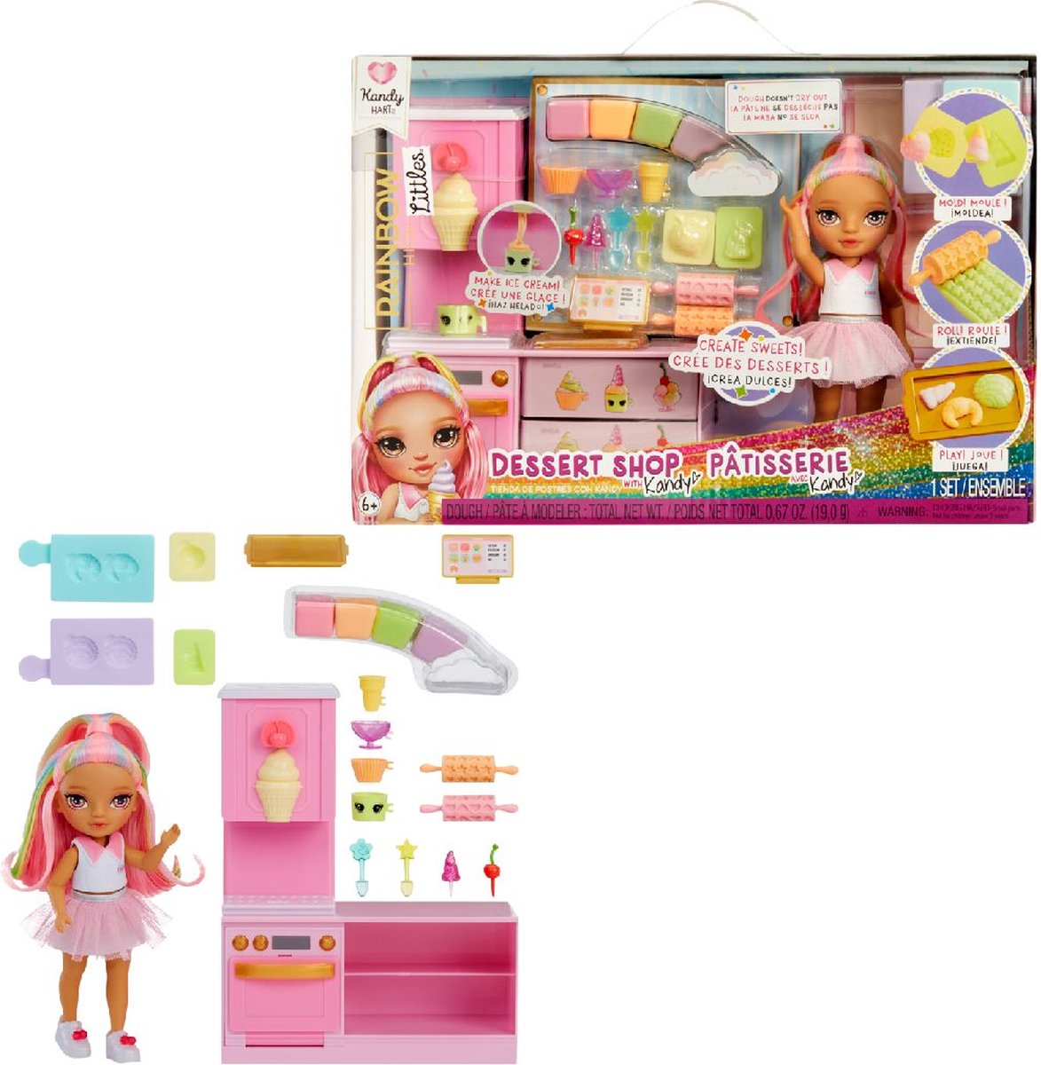 Rainbow High little dessert shop with kandy speelset