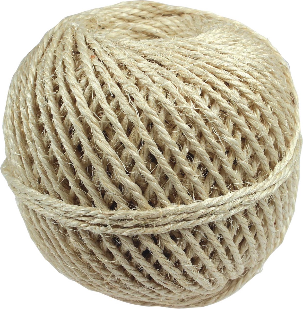 Merkloos Sans Marque Sisalkoord touw uit 3 draden, bol van 500 g, + - 90 m