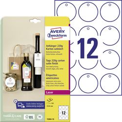 Hanglabels AVERY ZWECKFORM T2004-10 Karton Wit