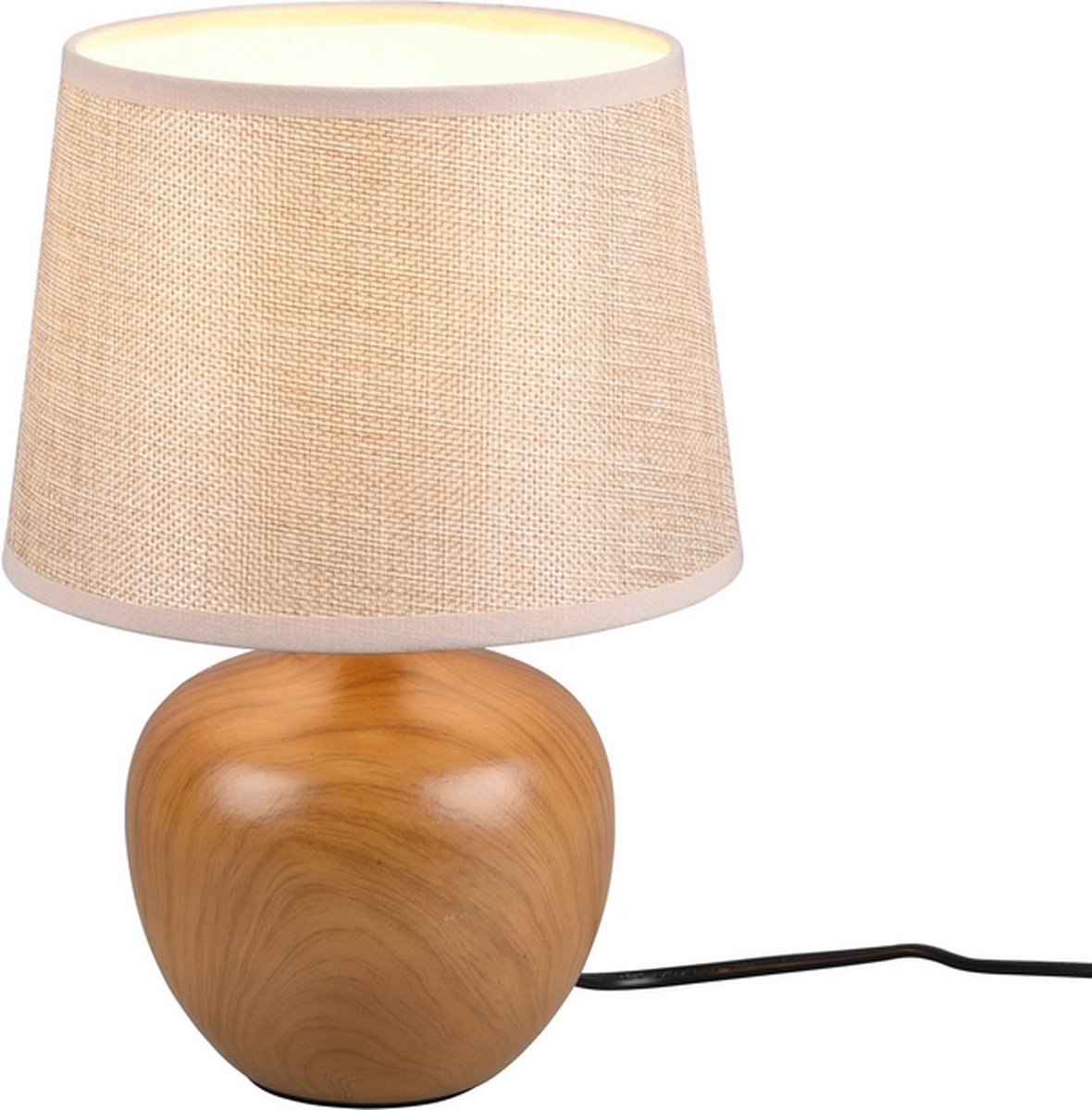 RL LIVE YOUR LIGHT Reality luxor - tafellamp - hout element - excl. 1x e14 28 w - snoerschakelaar