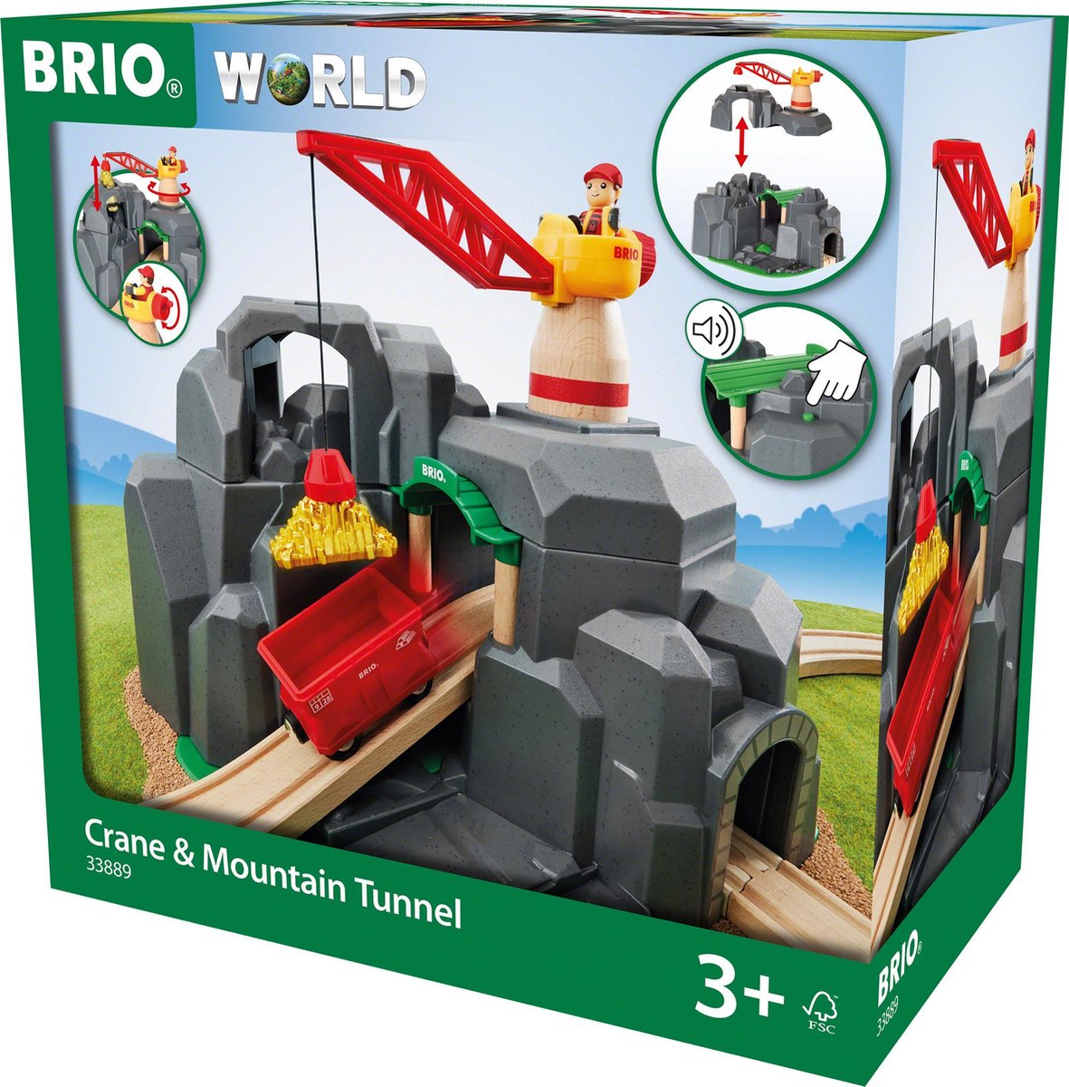 BRIO kraan en bergtunnel - 33889
