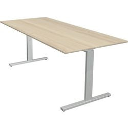 Bureau Kerkmann 11020750 In hoogte verstelbaar Esdoorn, zilver