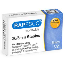 Nietjes Rapesco S11661Z3 Staal Zilver Pak van 1000