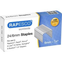 Nietjes Rapesco S24607Z3 Staal Zilver Pak van 1000