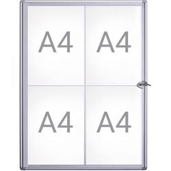 Vitrine MAUL 6820408 MAULextraslim Zilver