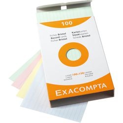Indexkaarten Exacompta 13852X Kleurenassortiment Papier