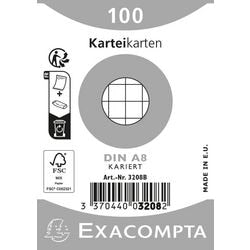 Indexkaarten Exacompta 3208B Wit Papier