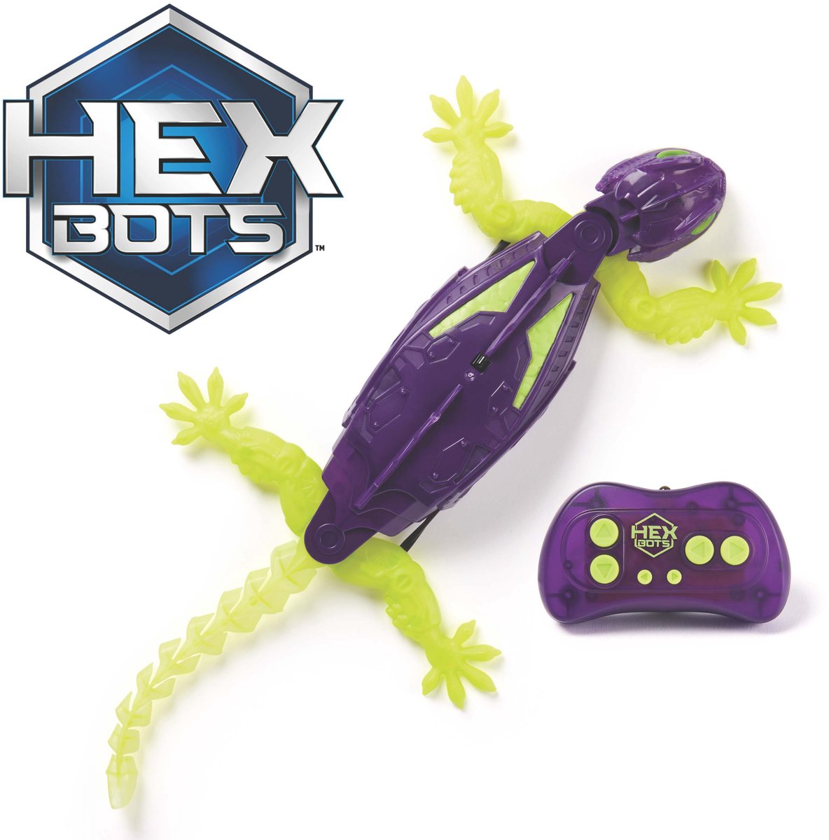 Hex Bots - muurkruipende gekko glow-in-the-dark rc - robot - oplaadbaar robotspeelgoed met afstandsbediening