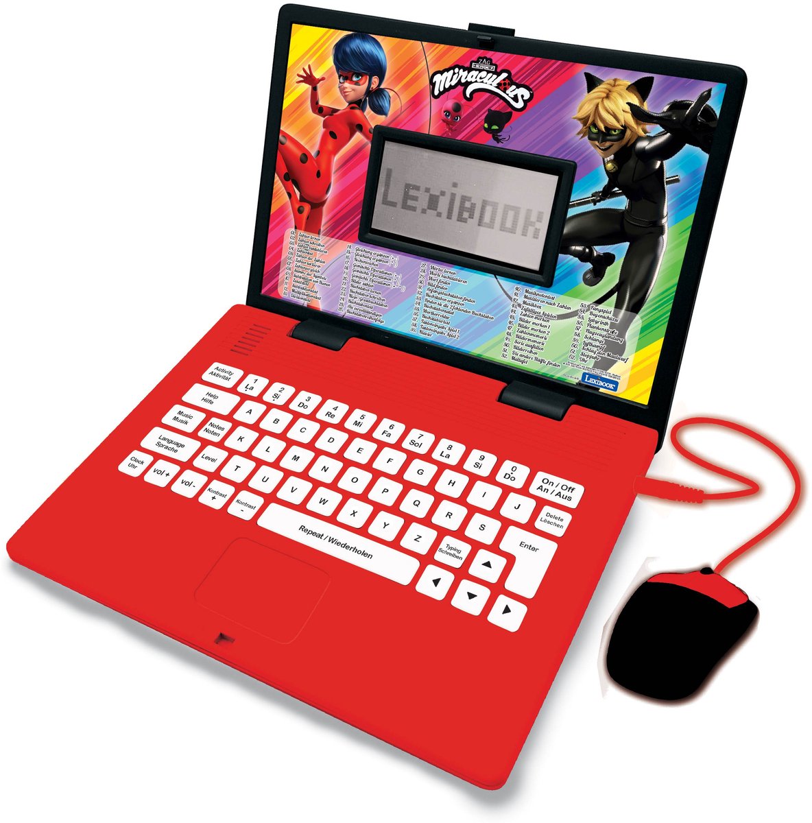Lexibook Miraculous tweetalige educatieve laptop - 124 activiteiten (duits engels)
