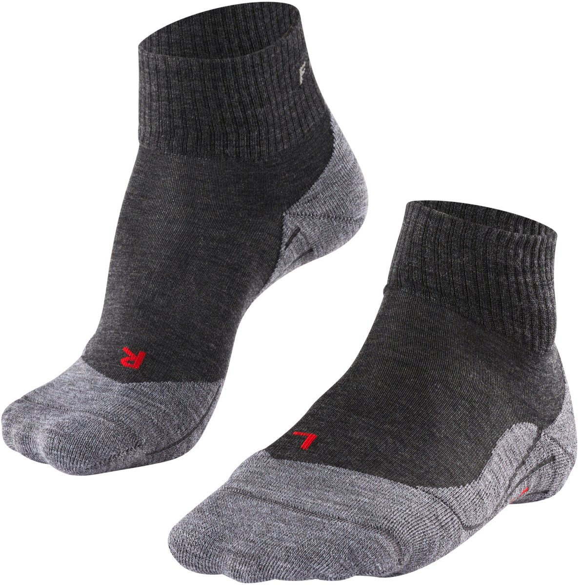 FALKE tk5 short anti-blaar dun wol functioneel materiaal wandelsokken dames grijs - maat 39-40