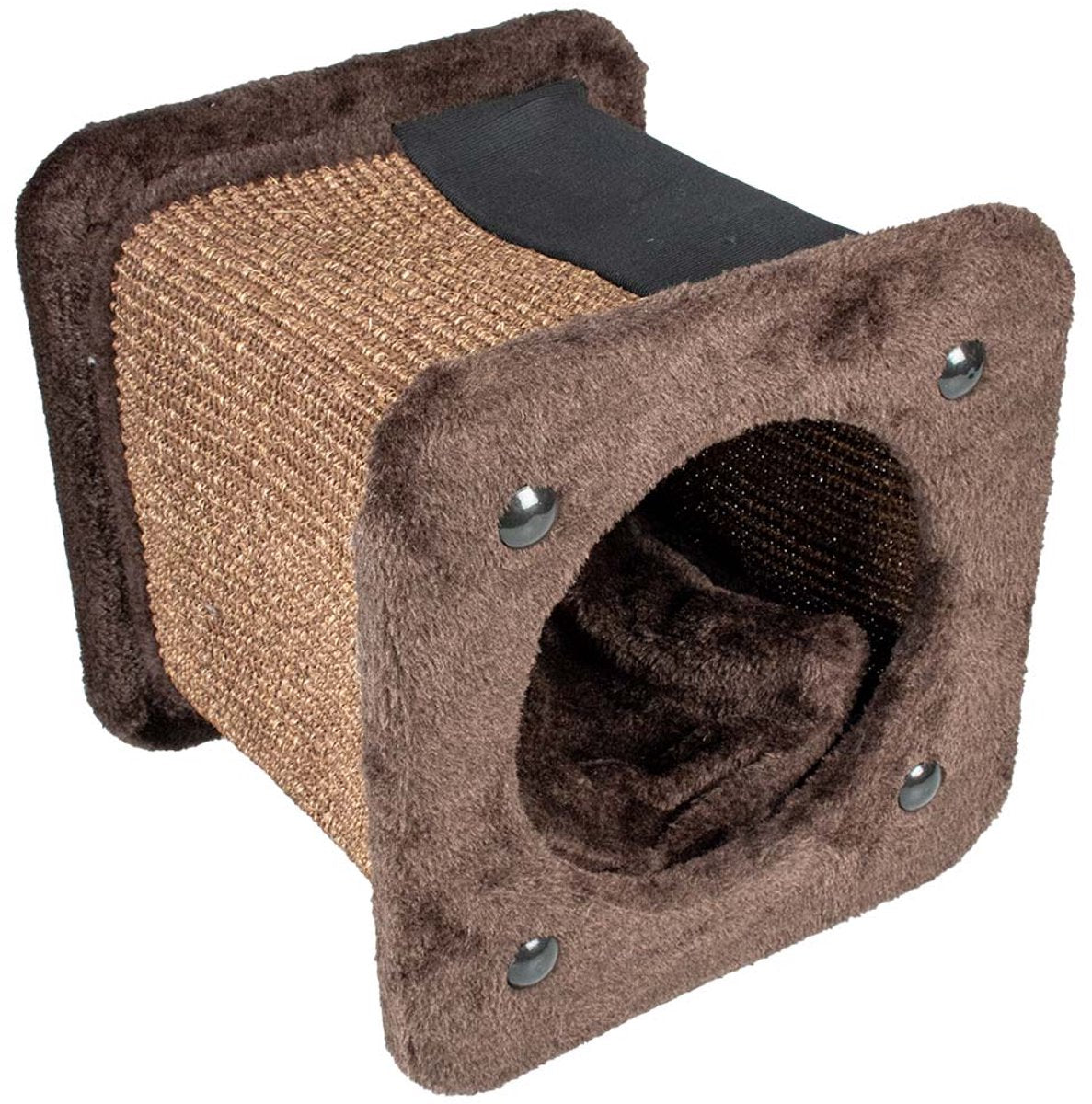 Duvo Plus relax! krabtunnel square 30x30x28cm bruin