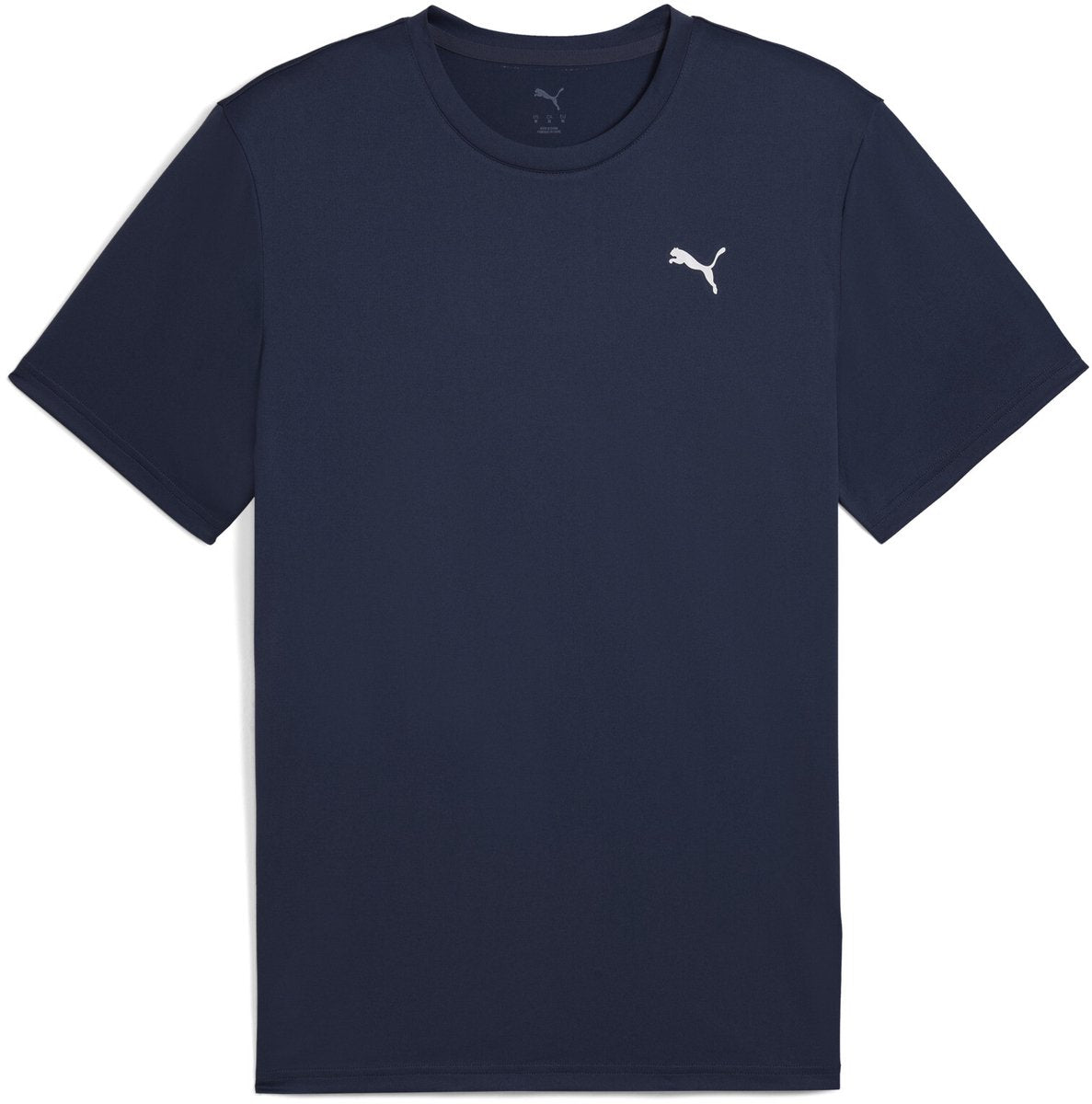 PUMA m tad essentials solid cat tee (lc small cat) heren sportshirt - navy- white