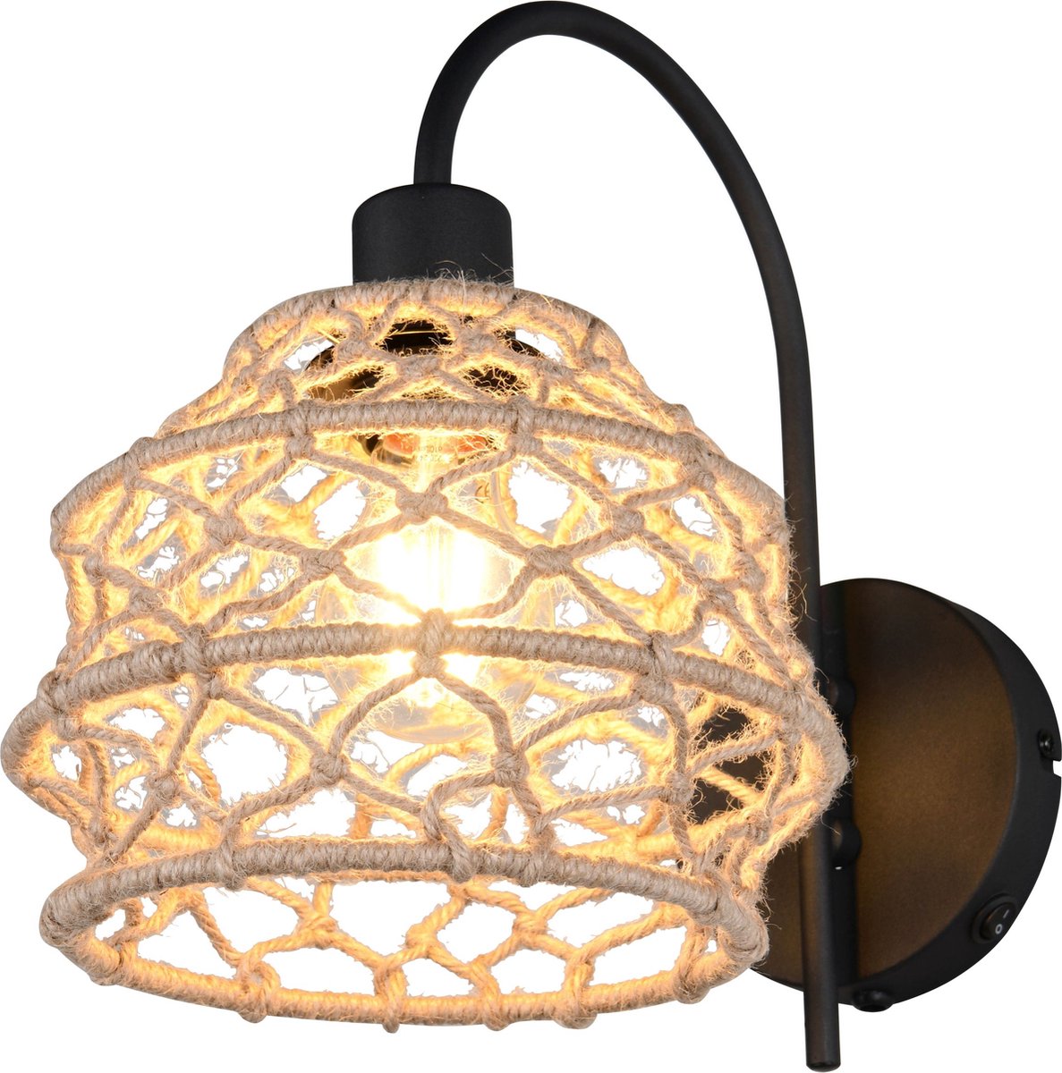 RL LIVE YOUR LIGHT Reality hive - wandlamp - zwart mat - excl. 1x e27 4 w - wandmontage - geschikt voor vaste montage of stekker - casalum