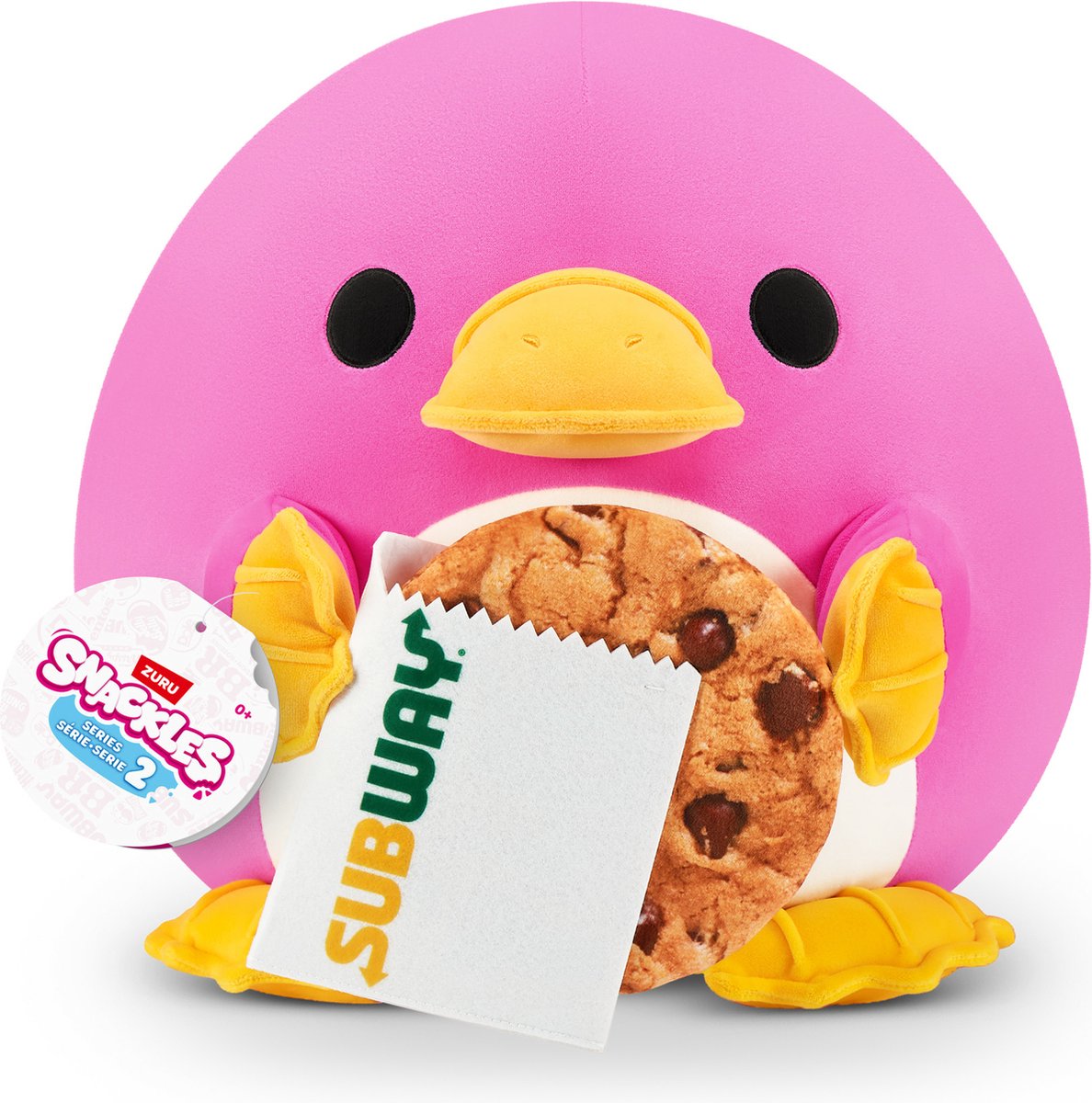 SNACKLES series 2 - vogelbekdier whitney met subway cookie - 20 cm van zuru
