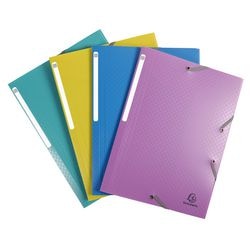 3-klepsmap Exacompta 55190E A4 Kleurenassortiment
