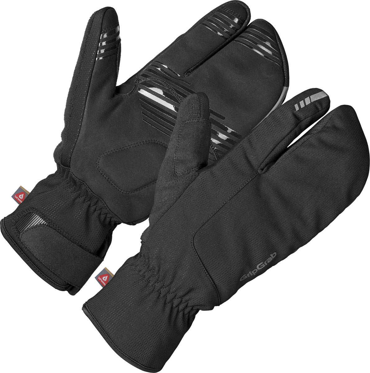 GripGrab - nordic 2 windproof strenge winter lobster fietshandschoenen - zwart - unisex - maat s