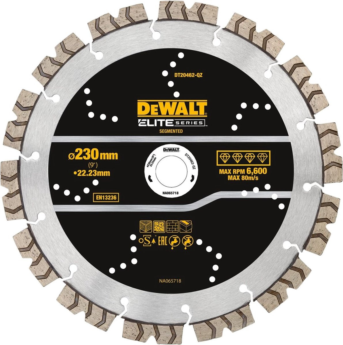 DeWalt elite series - diamantschijf segment - 230mm - beton en baksteen