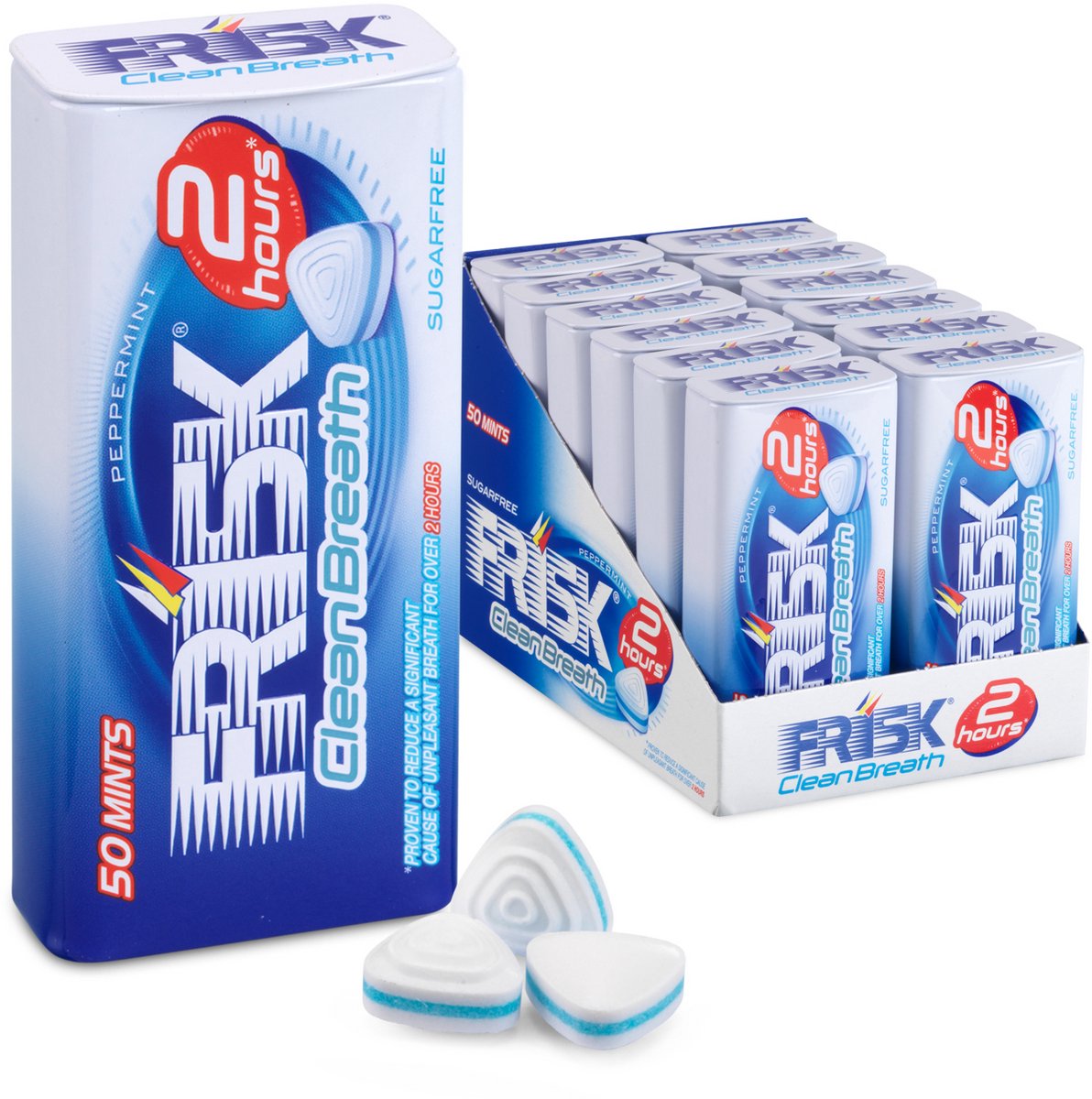 Frisk clean breath peppermint - frismakers - suikervrij - 1x12stuks