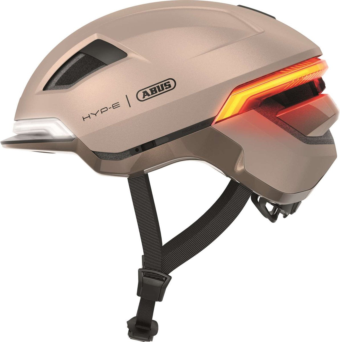 ABUS Fietshelm hyp-e champagne gold s - 51-55 cm - goud - geschikt voor gebruik op speed pedelecs - elektrische fietsen - snorfietsen - nta-8776 550 g