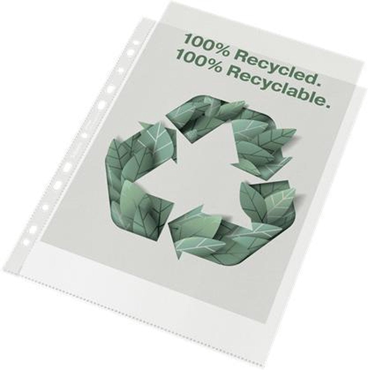 Esselte 100% gerecyclede pp a4 maxi showtas - 70 micron - 100x transparante, milieuvriendelijke insteekhoezen - duurzaamheid - voor thuiswerken - ideaal voor thuiskantoor