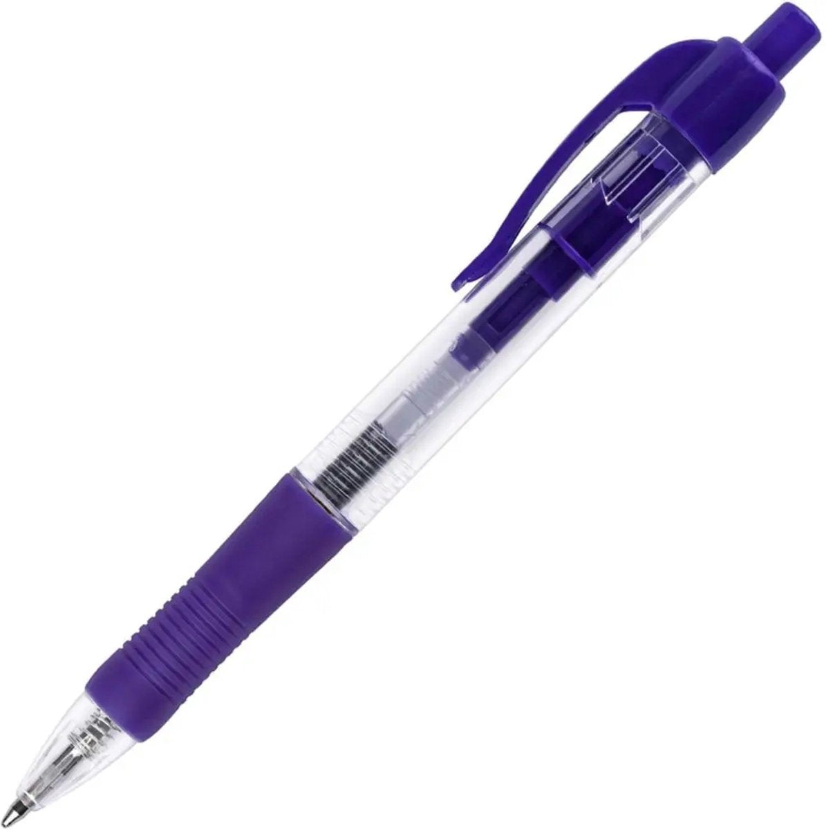 Q-CONNECT balpen, retractable, 0,7 mm, medium punt, blauw, doos van 10 stuks