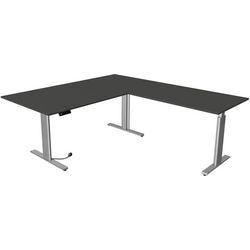 Zit-sta-bureau Kerkmann 10235913 Spaanplaat Antraciet, Zilver