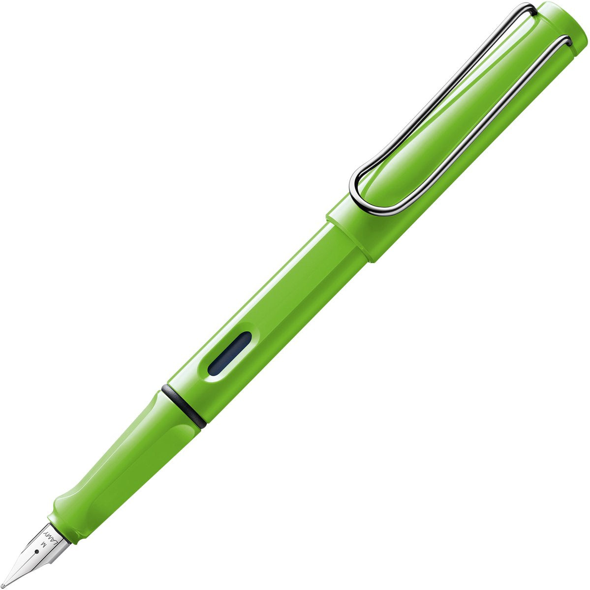 Lamy safari green vulpen - vulpen met ergonomische grip gepolijste stalen penpunt in lijndikte ef - robuust asa-kunststof - inclusief t 10 blauwe inktpatroon - voor rechtshandigen
