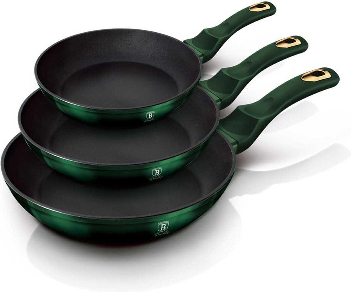 BerlingerHaus 6168 - 3 delige pannenset - emerald collection