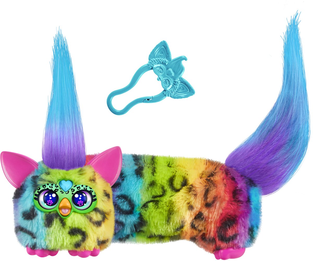 Hasbro furby furblets dj rain-bow-kat knuffelbeer veelkleurig