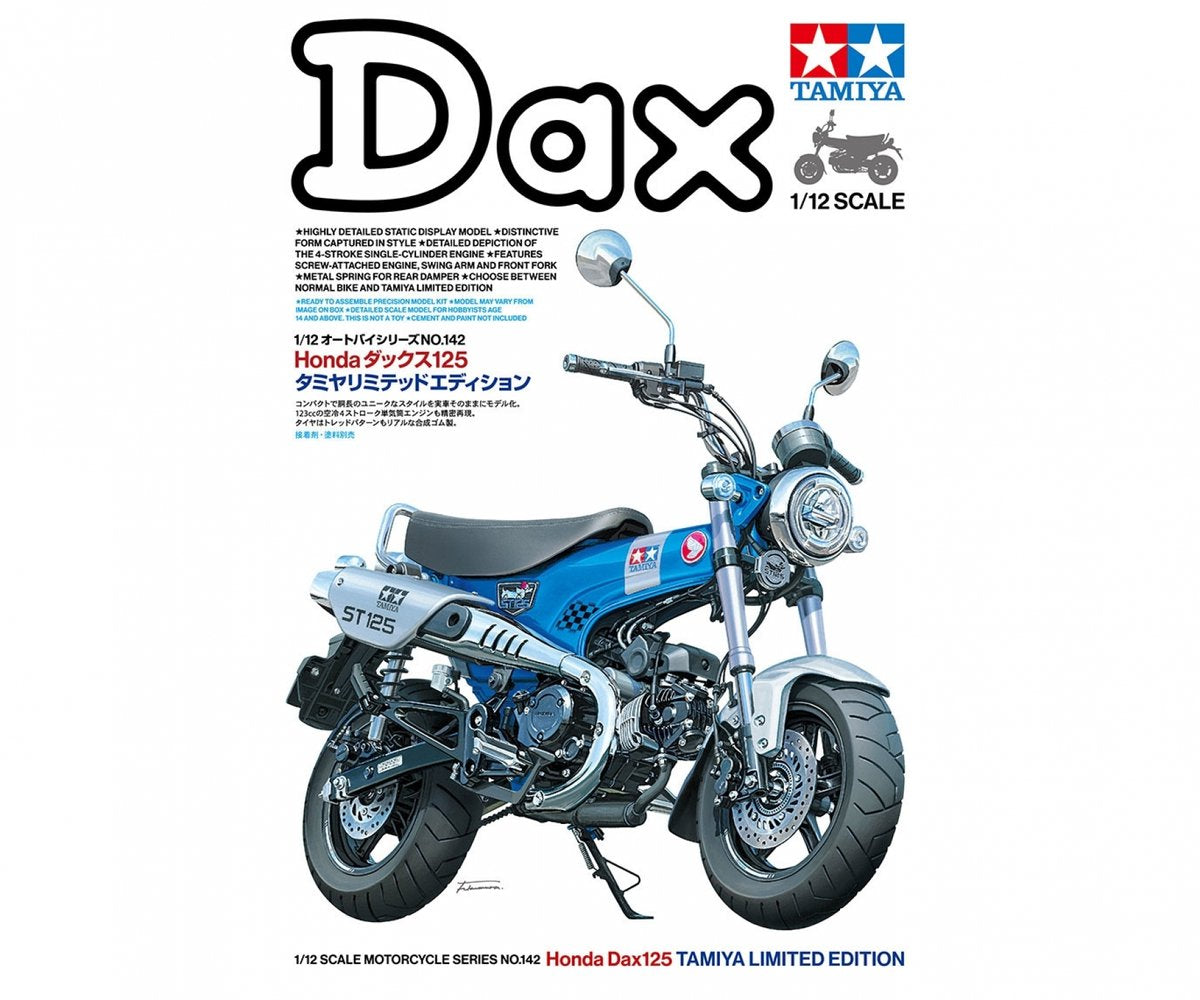 Tamiya modelbouwpakket auto - 14142 honda dax 125 motorfiets - limited edition plastic - 1:12 - modelbouw