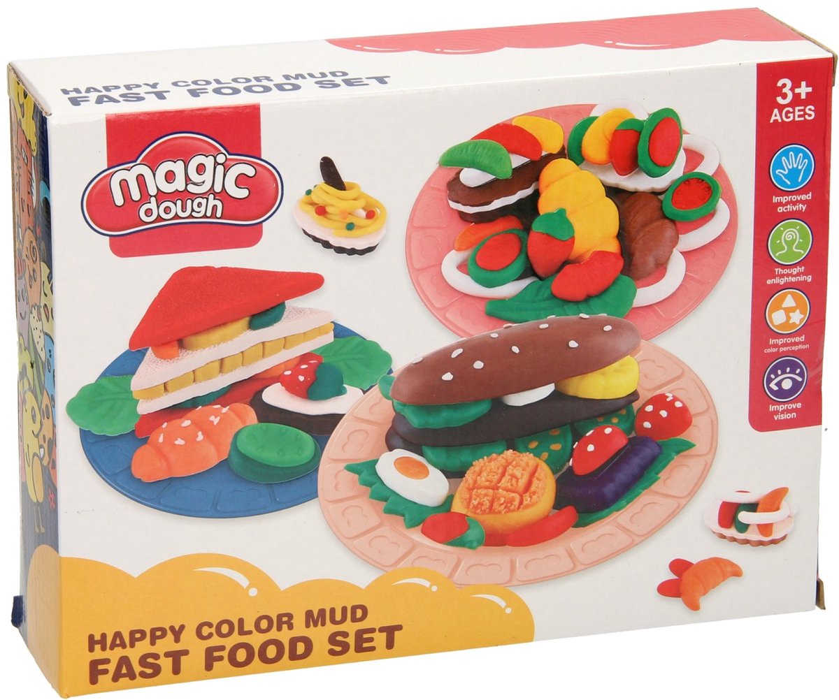Lobbes Speelgoed BV Kleiset luxe lunch - 5 kleuren klei