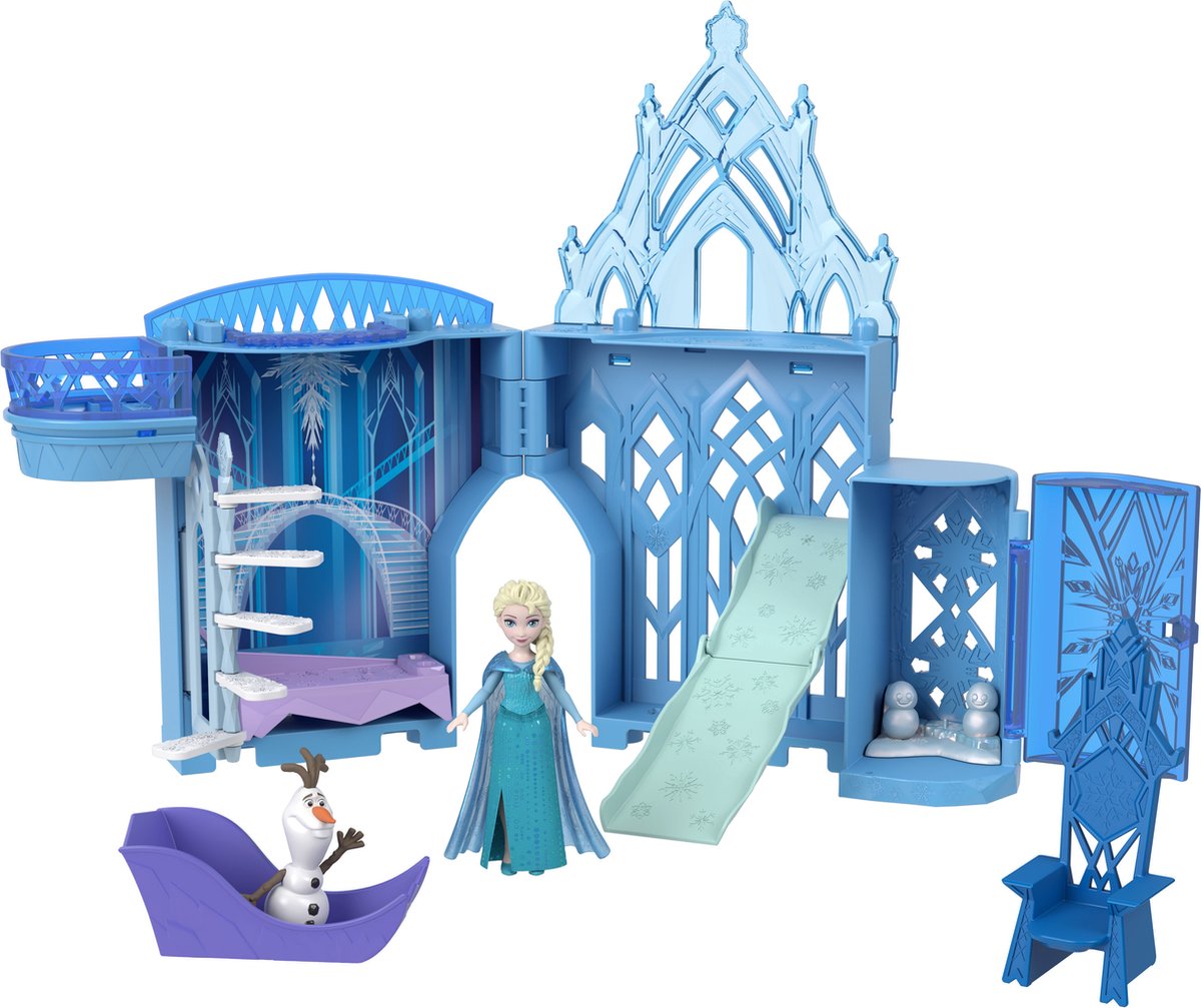 Mattel Disney frozen - verhaalstapelaars elsa's ijspaleis - de sneeuwkoningin