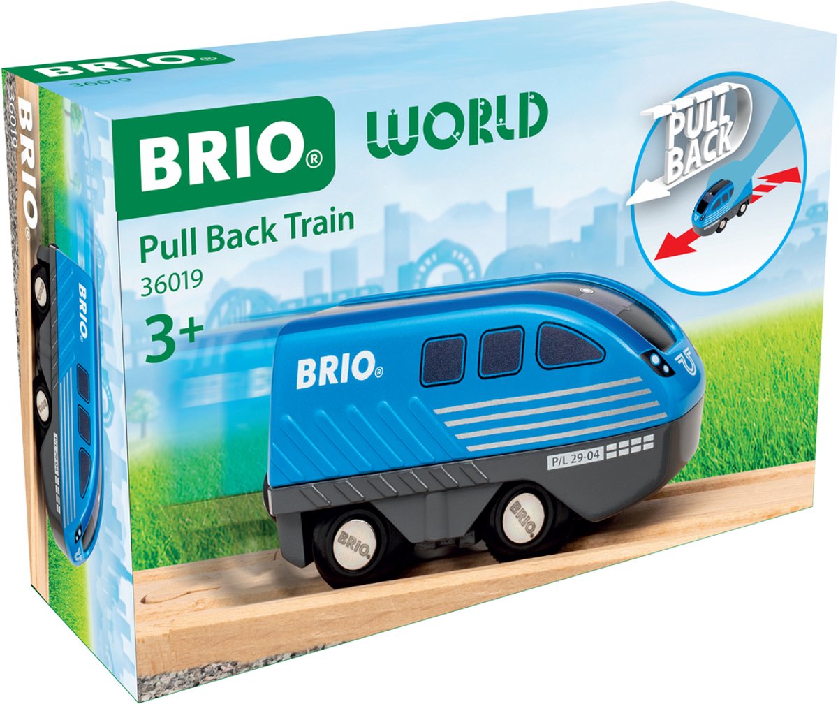 BRIO pull back trein - world speelgoed zonder batterijen - 36019