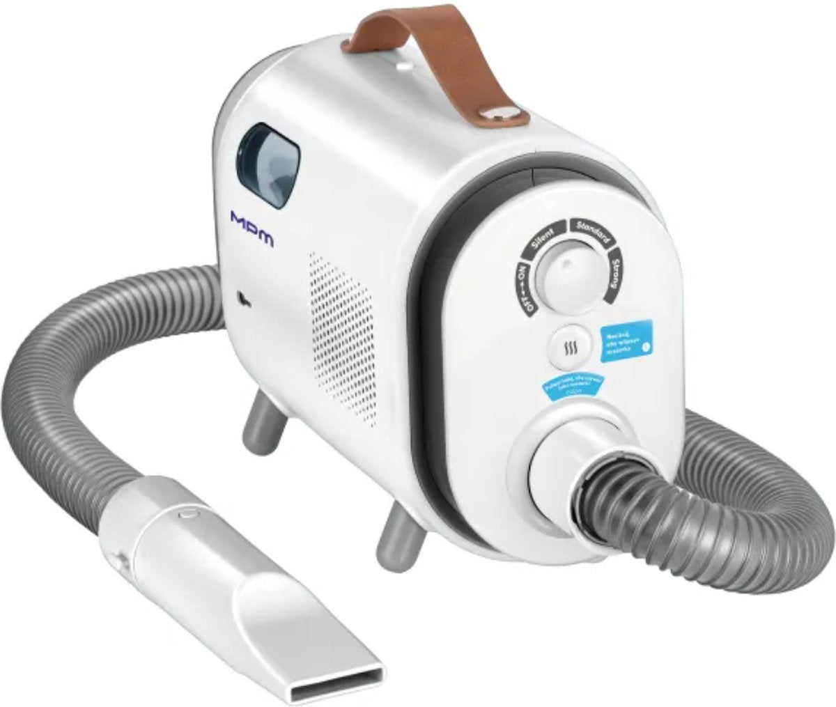 MPM hondentondeuse met 4 opzetstukken - dierentondeuse voor dikke vacht - katten honden trimset - zuigen en trimmen - 300w