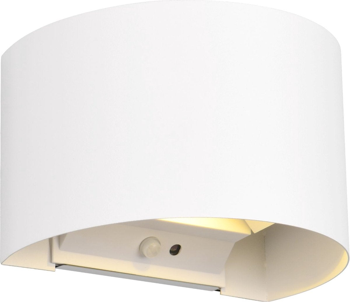 RL LIVE YOUR LIGHT Reality talent - wandlamp - wit mat - incl. 2x smd 1w - oplaadbaar - draadloos - beweginssensor - schemeringssensor - accuvoeding - buitenverlichting - ip44