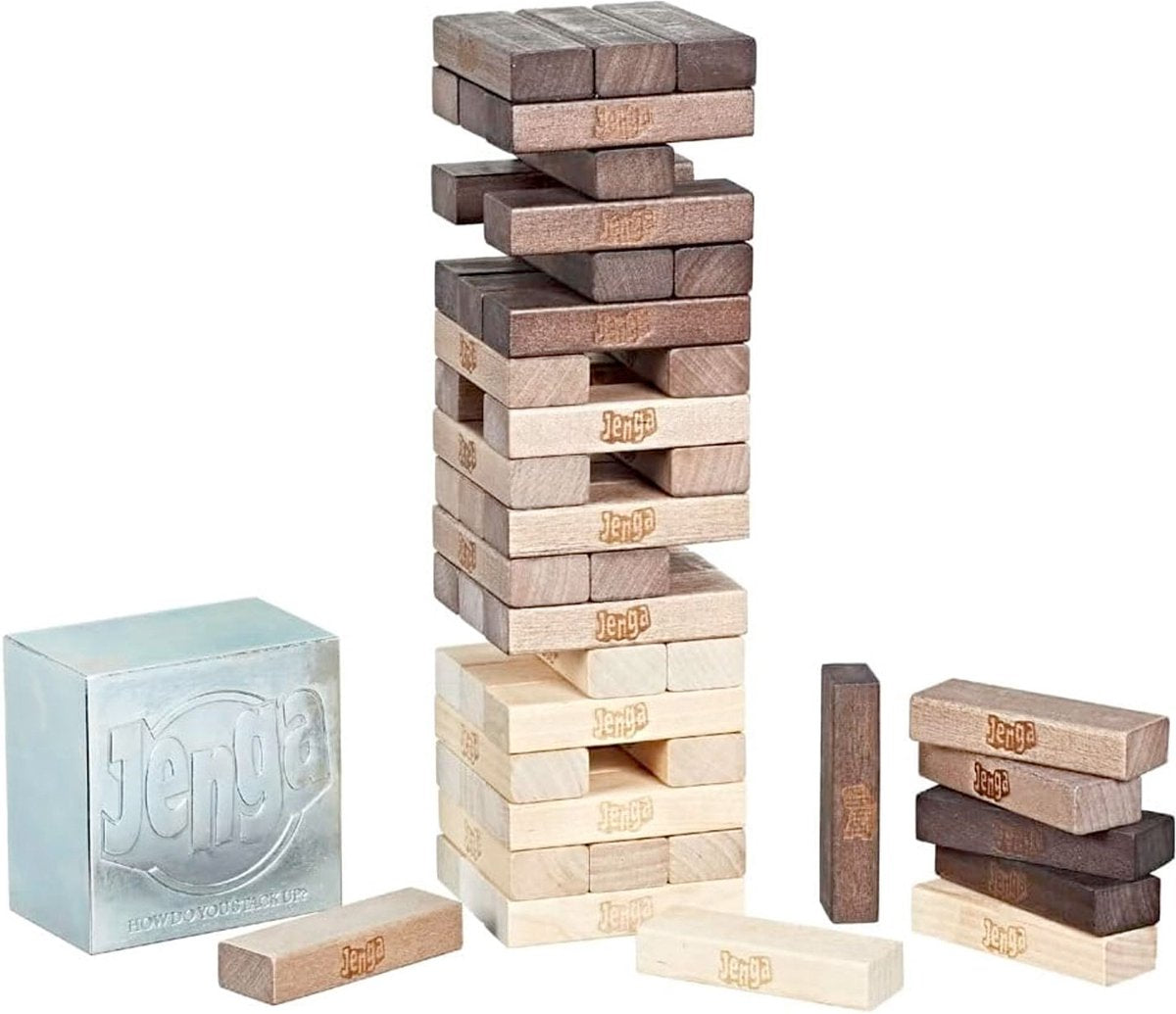 Hasbro Gaming Hasbro jenga rustiek series - jenga behendigheid spel - actiespel