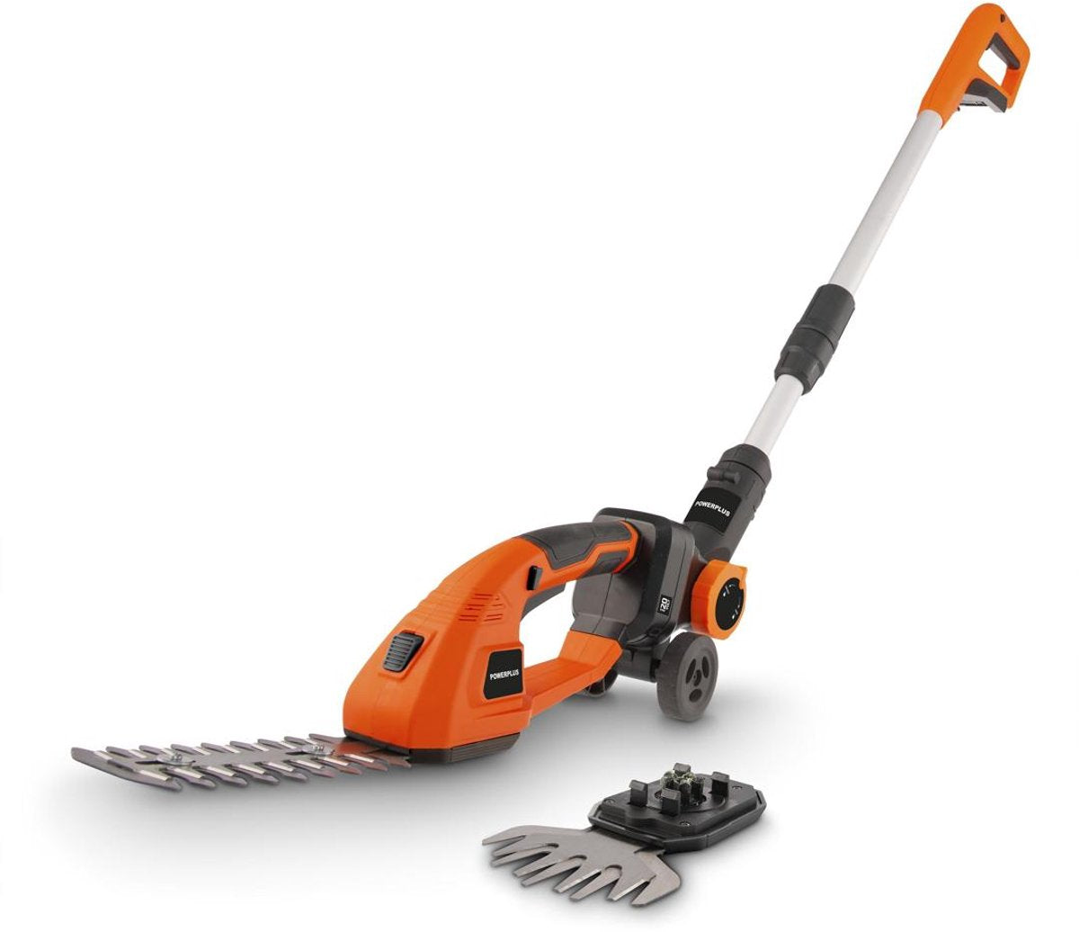 Powerplus - dual power garden - powdpg75310 - 20 v - geborsteld - snijlengte haagschaar: 190 mm - telescopische gras- haagschaar - 20v - excl. batterij en lader