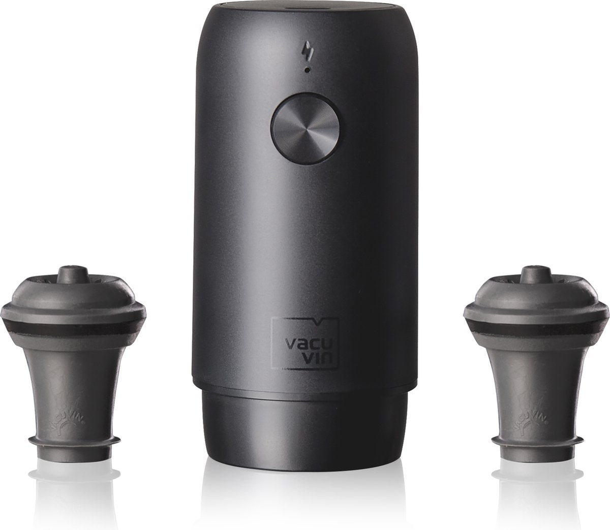 VacuVin Vacu vin elektrische wine saver – vacuümpomp voor wijn – inclusief 2 wijnstoppers – oplaadbaar via usb-c