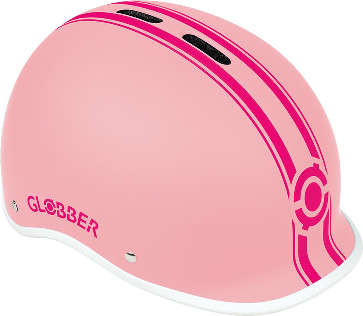 Globber Helm - helm urban xs pastel pink - roze - led verlichting - abs helm - verstelbaar - xs 47-51 cm