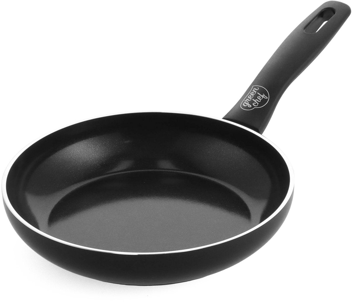 GreenChef prime keramische inductie koekenpan 20cm - pfas-vrij - inductie koekenpan - vaatwasserbestendig - ovenbestendig tot 160°c - keramische antiaanbaklaag - gerecylceerd aluminium - zonder deksel - zwart