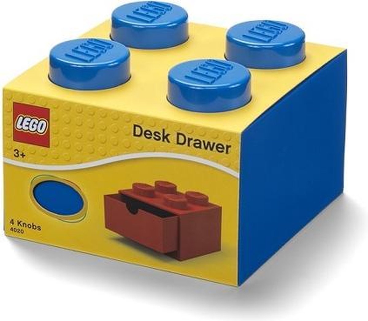 LEGO - opbergbox bureaulade brick 4 - kunststof - blauw