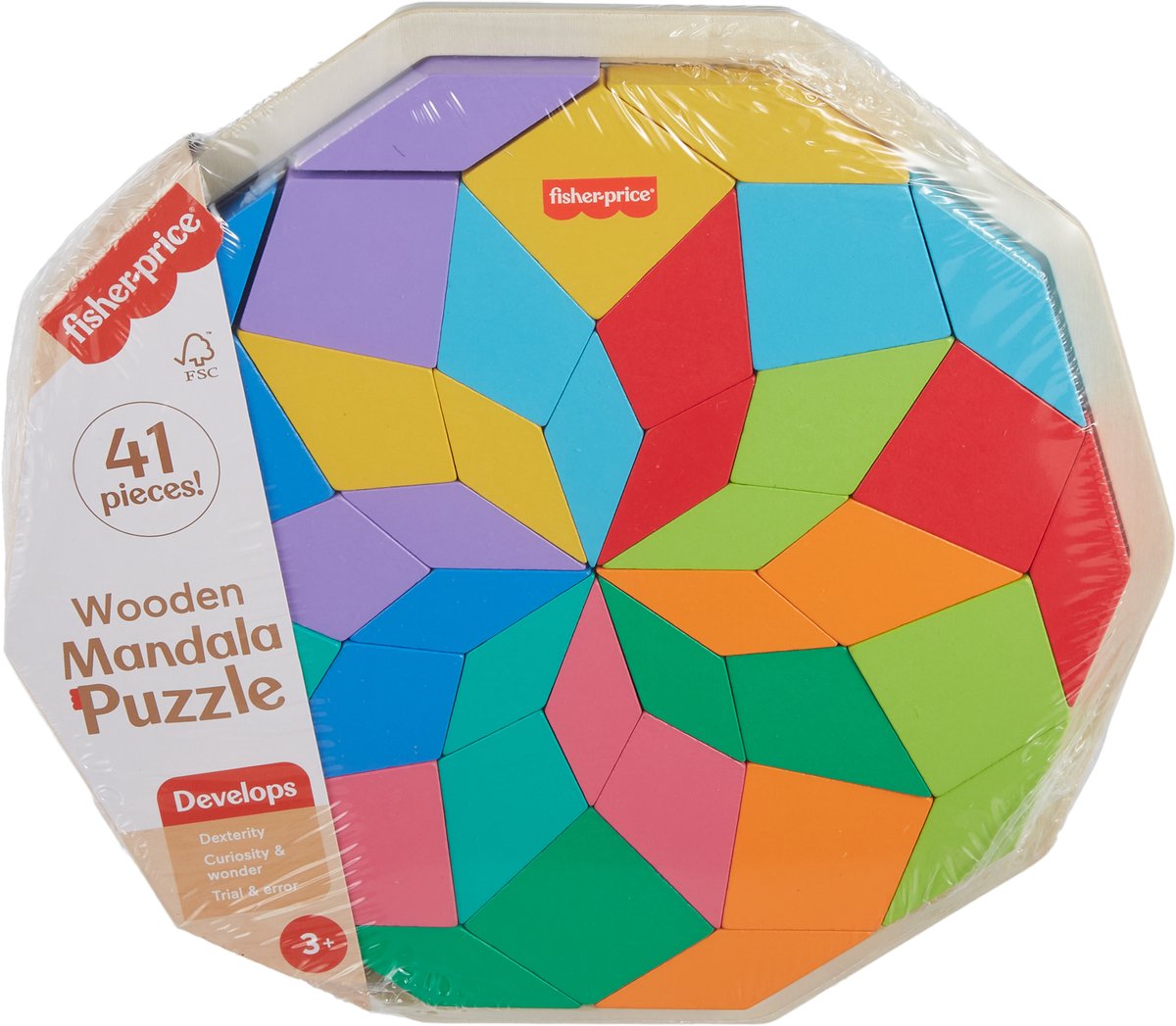 Fisher-Price geometrische houten mandala - puzzel