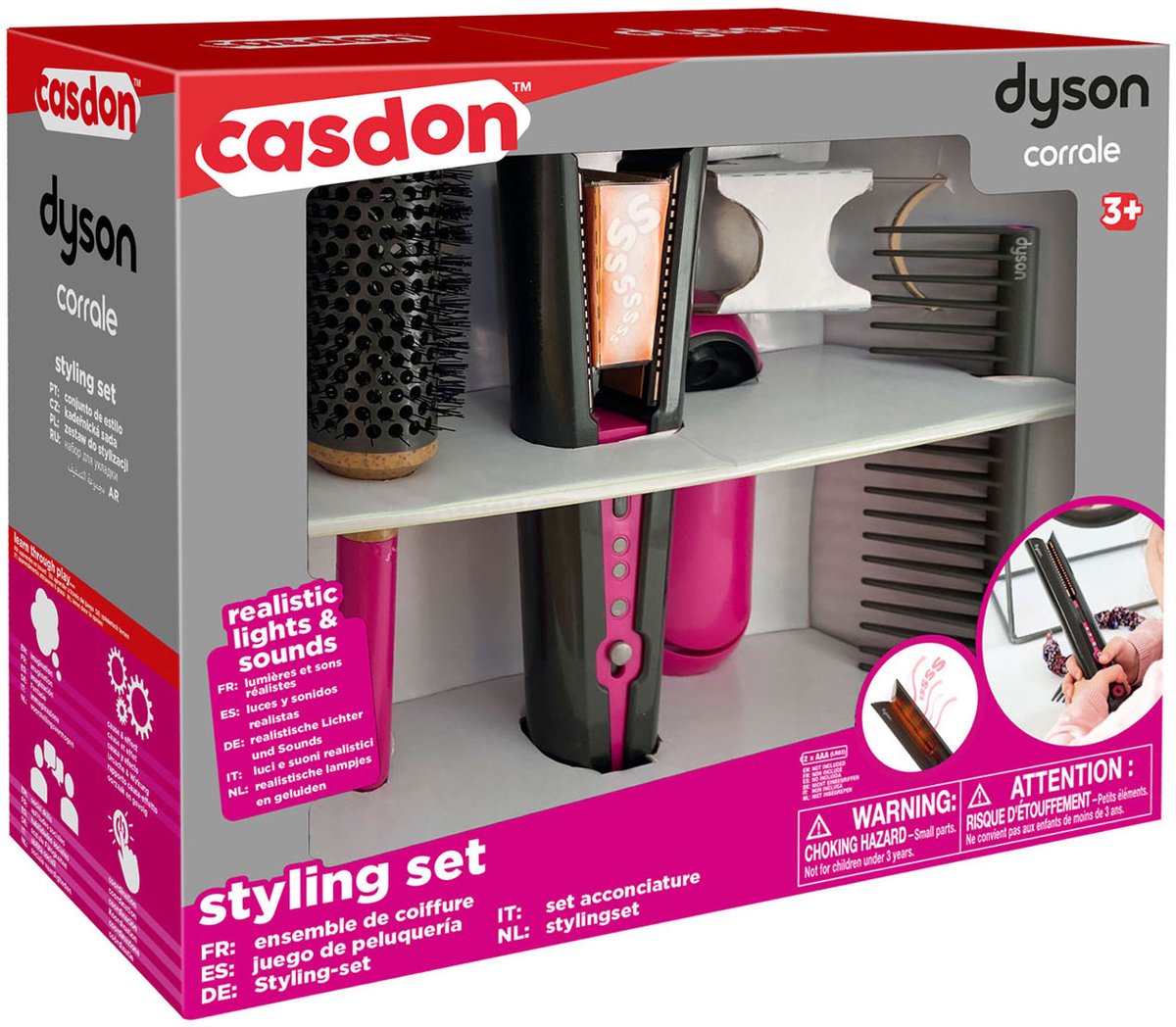 Casdon Speelgoed styling set haarstyling voor kinderen met licht en geluid.