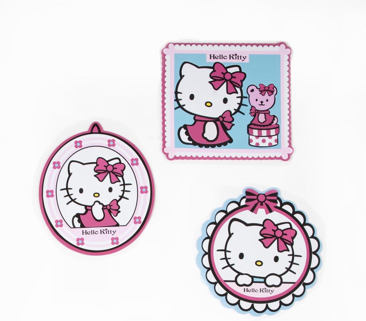 Hello Kitty - foam elementen - roze blauw - 3x 30x30 cm