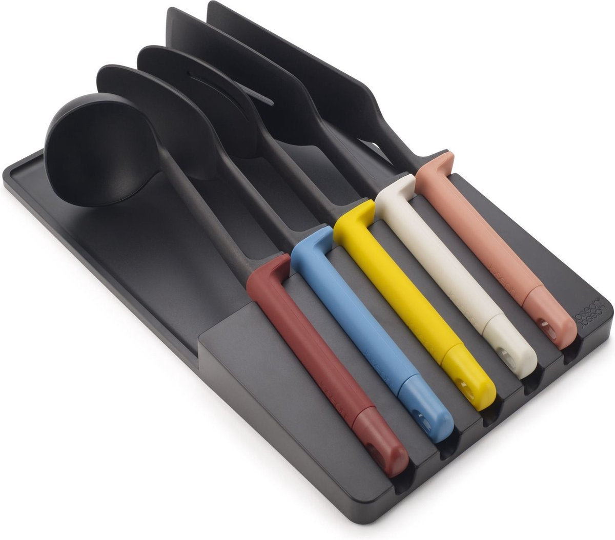 Joseph Joseph Store keukenhulpen met houder, set van 5 stuks, warm gekleurd - | elevate