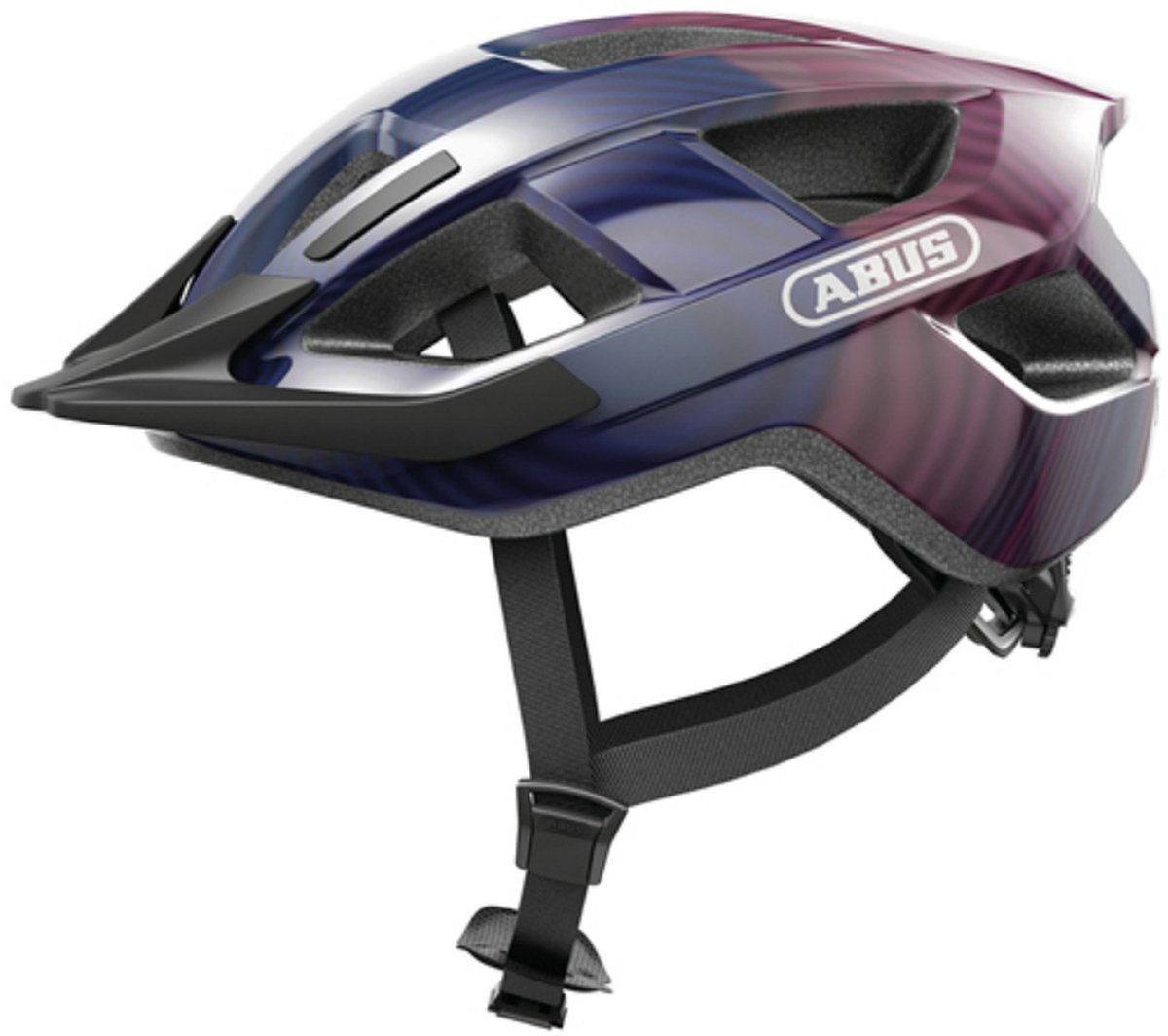 ABUS Fietshelm aduro 3.0 led purple waves m - 52-58 cm - paars - geschikt voor gebruik op elektrische fietsen - stadsfietsen - 315 g
