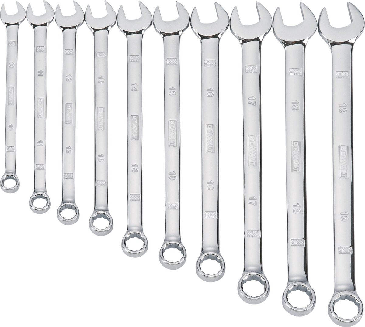 DeWalt dwmt19227-1 ring-steeksleutelset 10-delig sleutelbreedte (metrisch) 10 - 19 mm