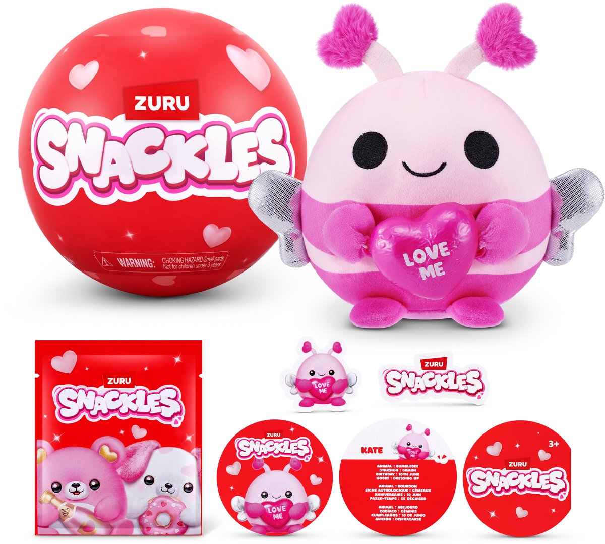 SNACKLES valentines edition 5-inch plush