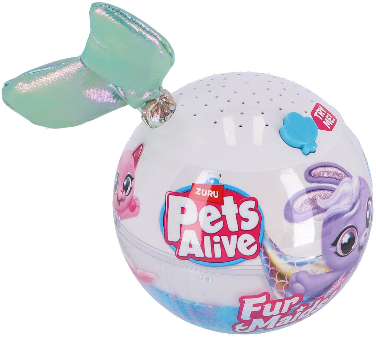 ZURU Fermaids pluche bal knuffel speelgoed - schattige knuffelbal.
