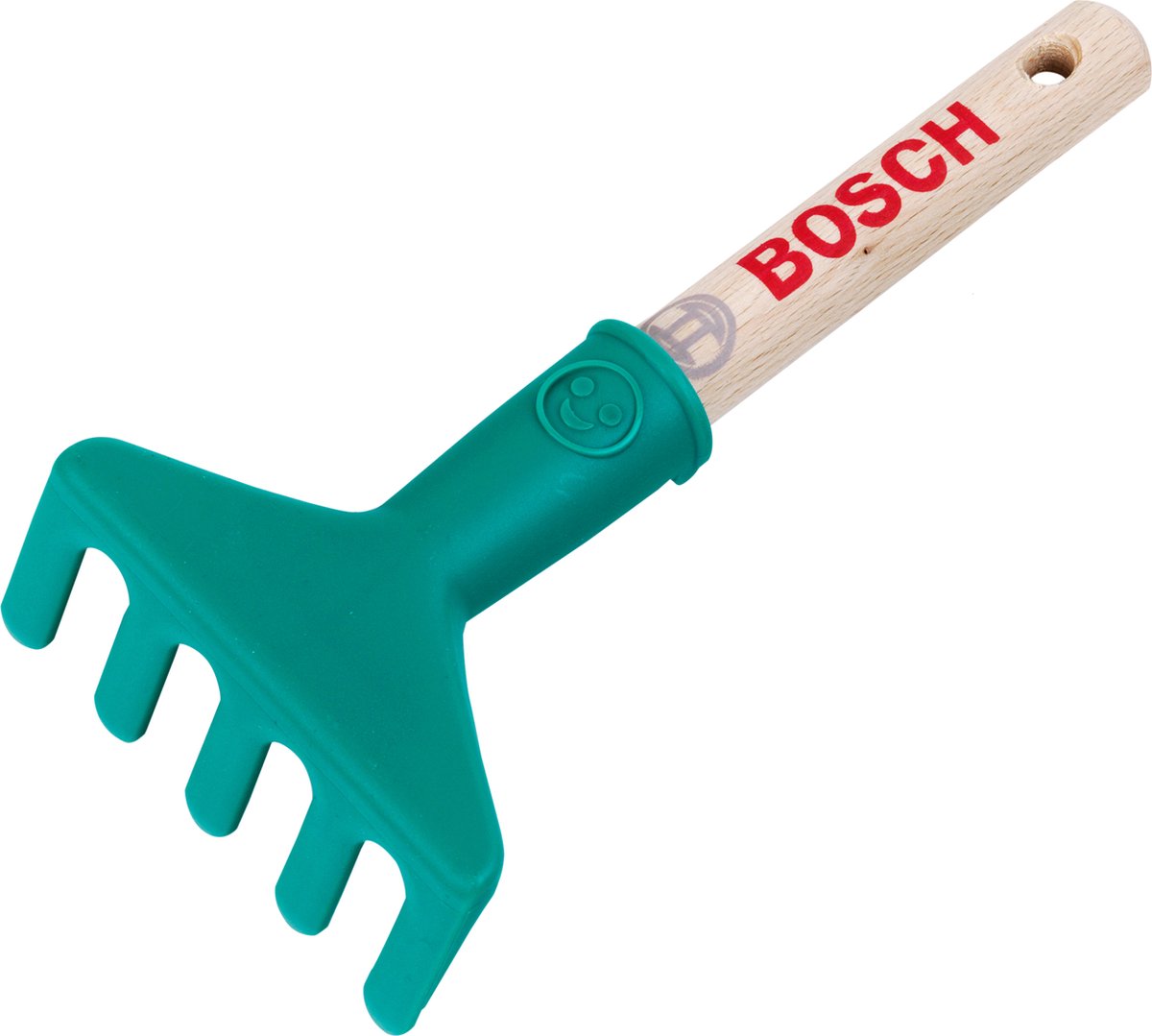 Klein Toys bosch tuin handhark - speelgoed - incl. houten handvat en ophangoog - groen